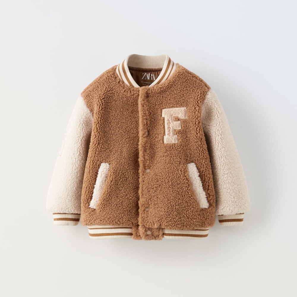 New Zara Fleece Bomber Jacket
